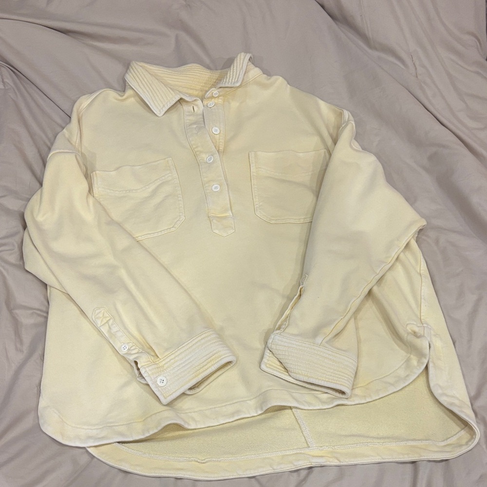 Aerie Cream Button Down Kids Shirt